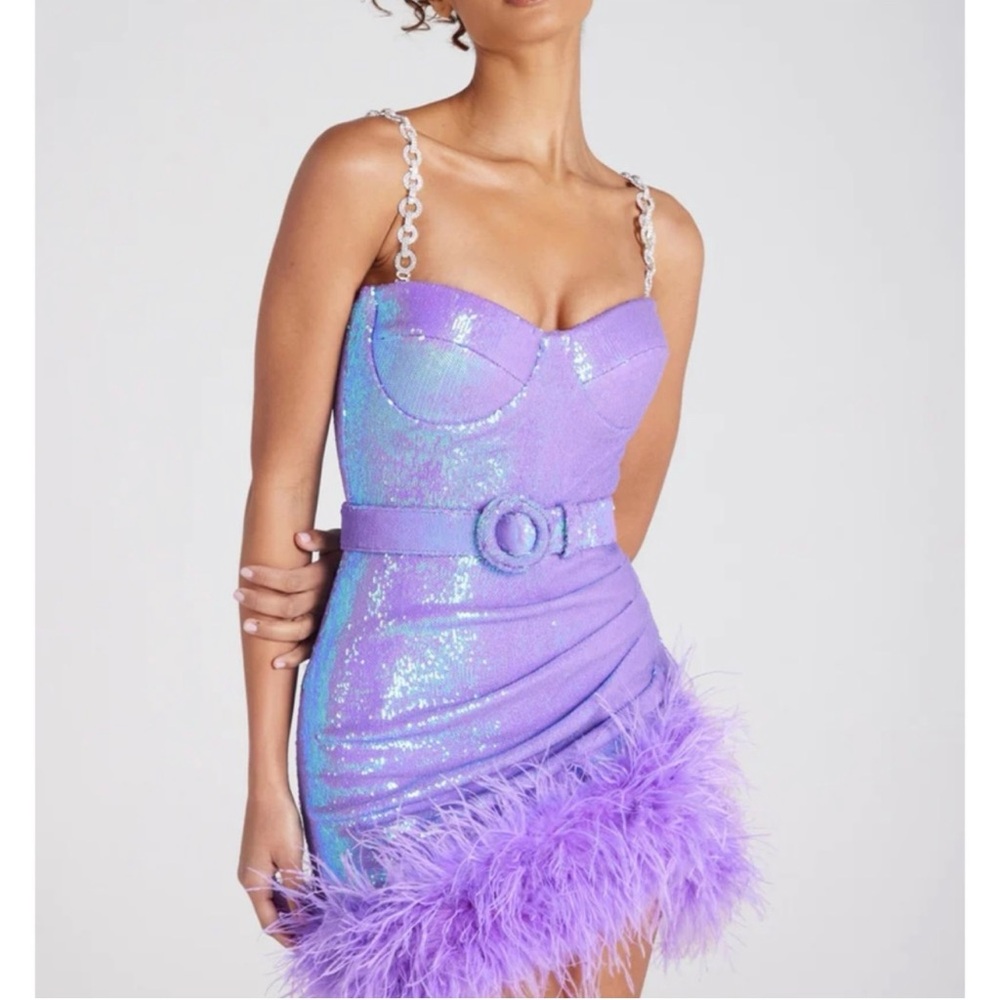 Nadine Merabi, Fifi purple dress - Picture 1 of 7
